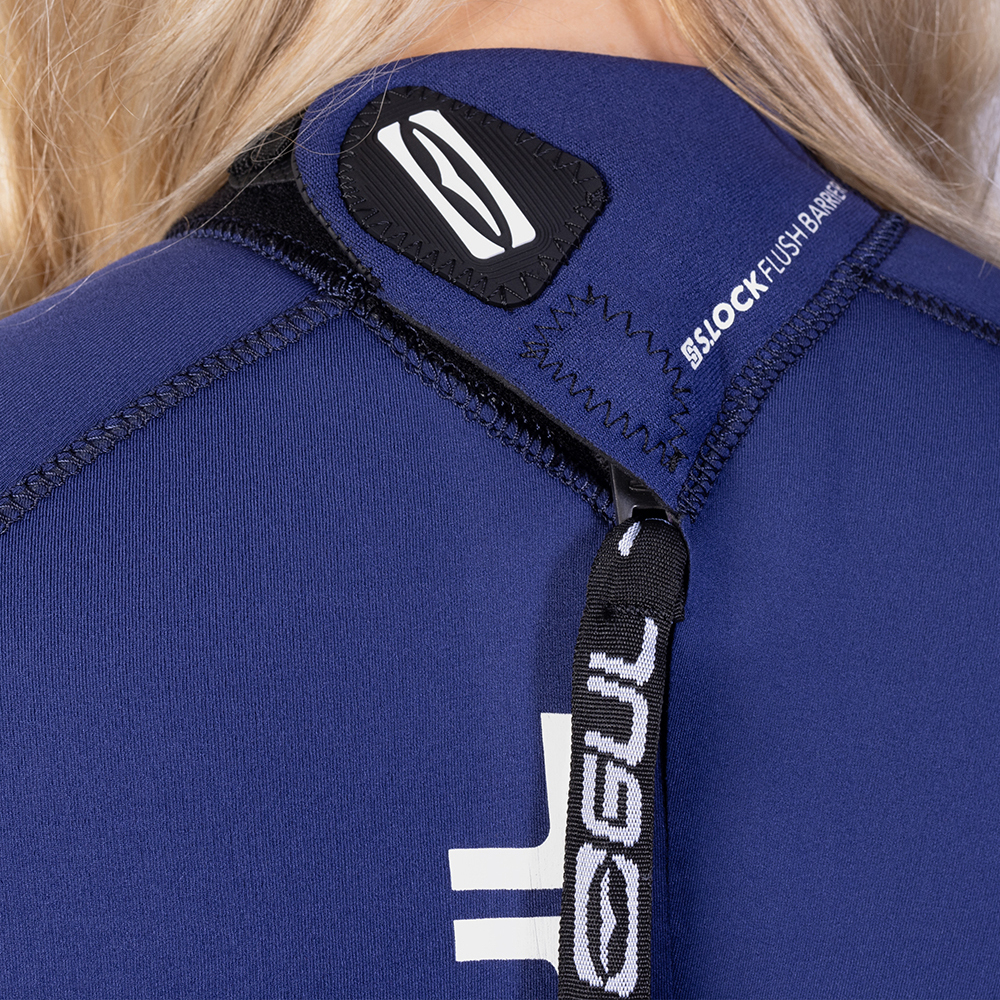 2025 Gul Womens Response 3/2mm GBS Back Zip Wetsuit RE1232-C1 - Blue / Paisley